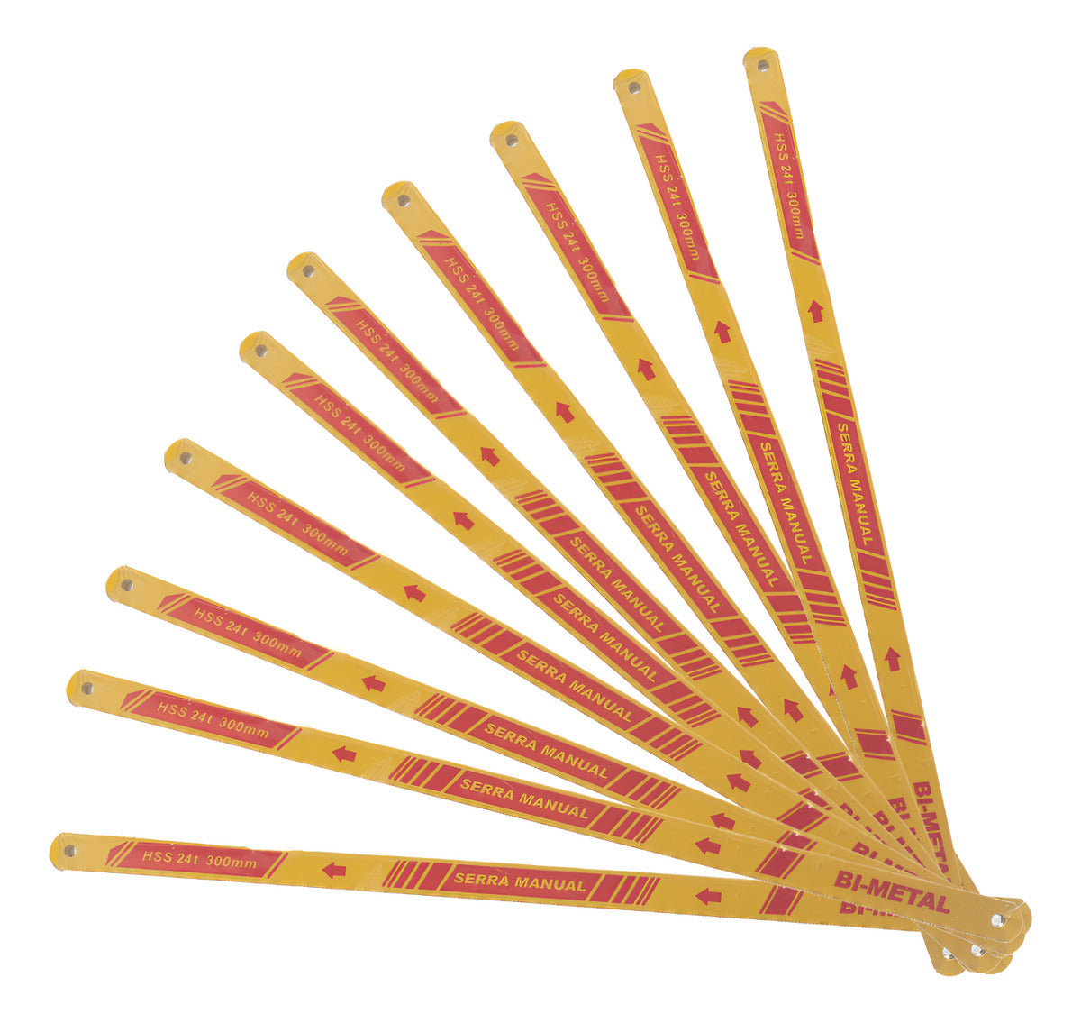 Kit C/10 Laminas Serra Manual 12 X1/2''x24tpi Bi-metal