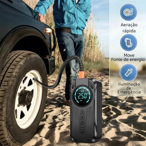 Auxiliar de Partida com Compressor de Ar 4 em 1 com PowerBank 8000mAh - Well Tools®