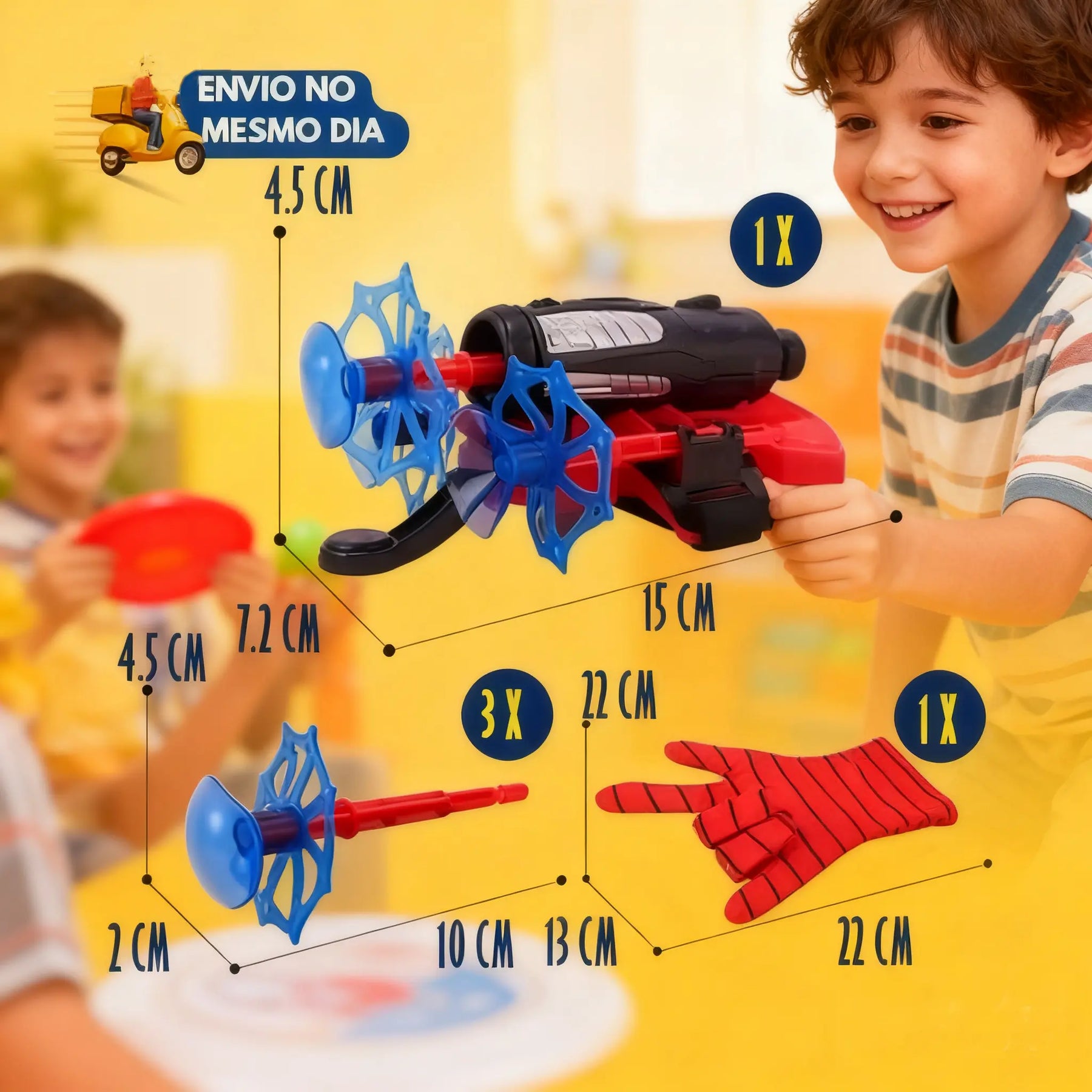 Luva de Super-Herói com Lançador de Teia Infantil - Well Tools®