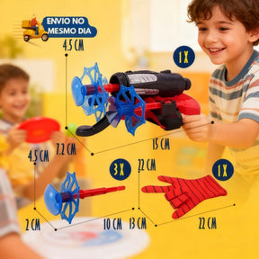 Luva de Super-Herói com Lançador de Teia Infantil - Well Tools®