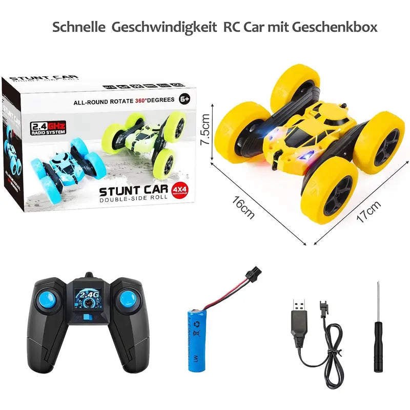 Carro de Controle Remoto Acrobático 360° com Manobras e Alta Diversão Infantil – Well Tools®