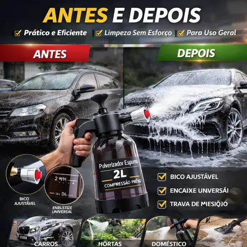 Snow Foam Pulverizador Manual 2L para Lavagem Automotiva - Well Tools®