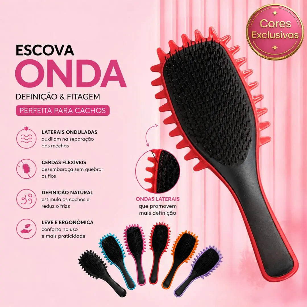 Escova Onda Finalizadora Definição de Cachos - Well Tools®