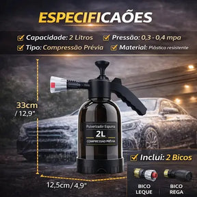 Snow Foam Pulverizador Manual 2L para Lavagem Automotiva - Well Tools®