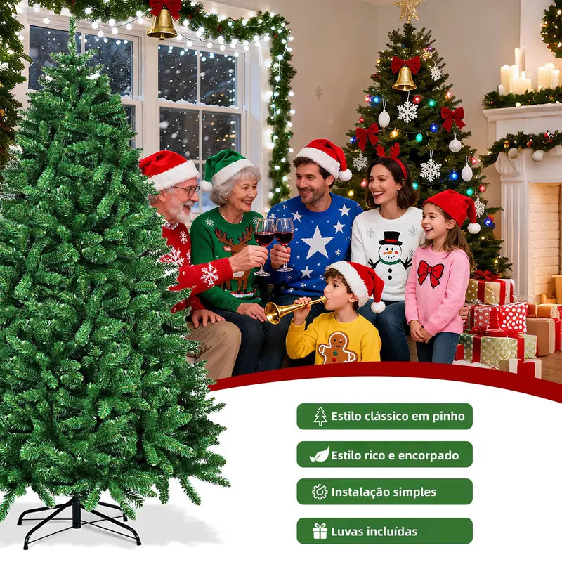 Árvore de Natal Luxo de Cedro 2,10m com 1200 Galhos – Well Tools®