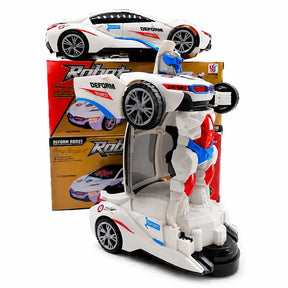 Carrinho Robô Transformável 2 em 1 com Luz e Som e Transformação Automática – Well Tools®
