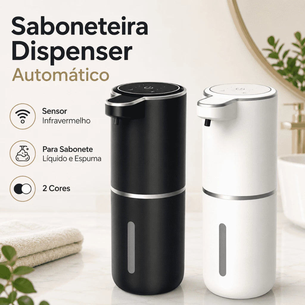 Saboneteira Dispenser Automático com Sensor Infravermelho para Sabonete e Detergente - Well Tools®