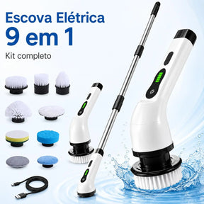 Escova Elétrica de Limpeza 9 em 1 Recarregável – Well Tools®