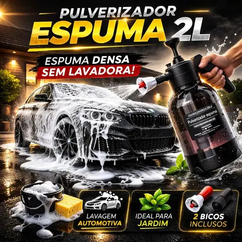 Snow Foam Pulverizador Manual 2L para Lavagem Automotiva - Well Tools®