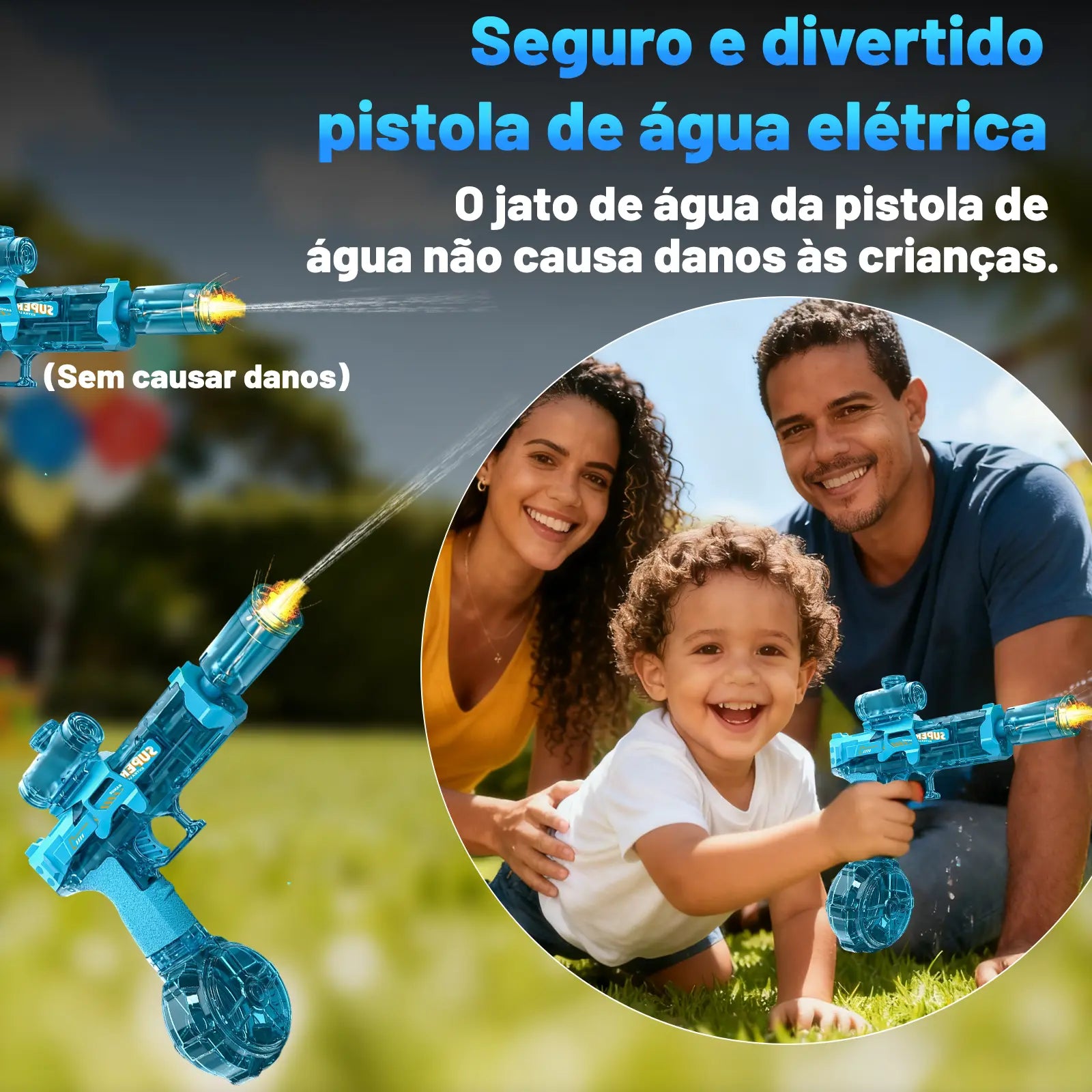 Pistola De Água Elétrica Recarregável Automática - Well Tools®