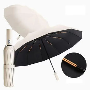 Guarda-Chuva Automático Grande 12 Hastes UV Reforçado Dobrável - Well Tools®