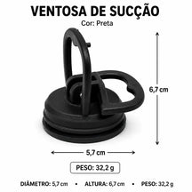 Ventosa 5,7cm para Desamassar Carro e Reparo de Celular - Well Tools®