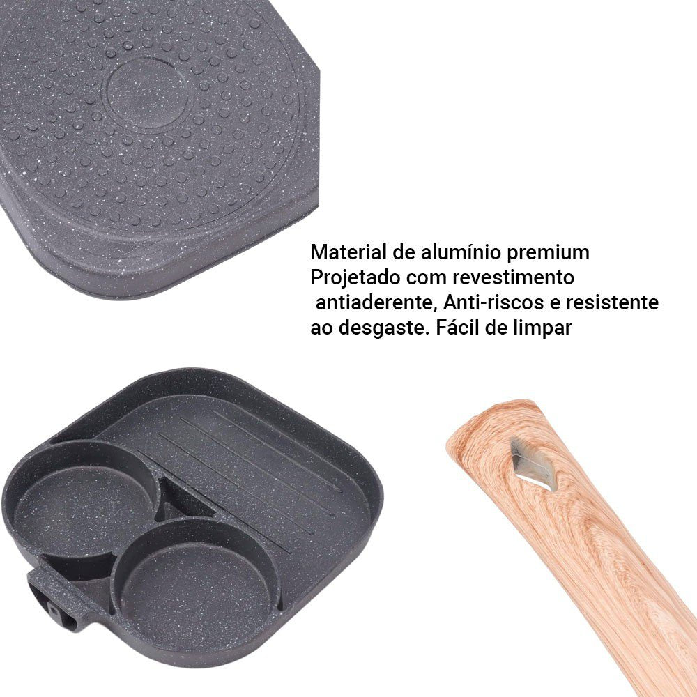 Frigideira Antiaderente 3 em 1  - WELL TOOLS®