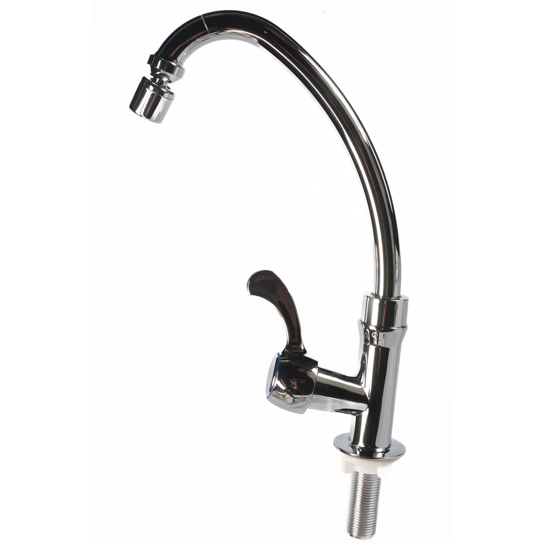 TORNEIRA ABS CROMADA MODELO J COM AREJADOR ÁGUA FRIA PARA COZINHA