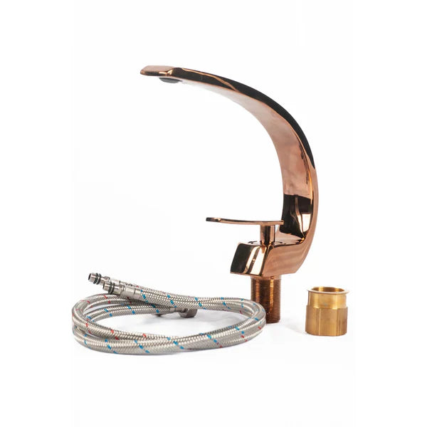 (KIT LAVATÓRIO ROSE GOLD) Torneira + Ducha + Ralo Click