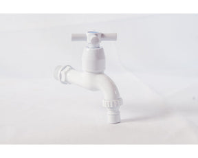 TORNEIRA ABS BRANCA DE 1/2" CRUZETA PARA JARDIM
