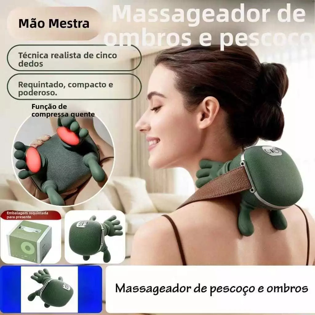 Massageador Elétrico 4D para Pescoço e Ombros com Aquecimento - Well Tools®